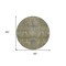 Homeroots 8' Taupe And Gray Round Damask Washable Indoor Outdoor Area Rug 603337 - alternate 2