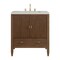 James Martin Vanities Myrrin 30" Single Vanity, Mid-Century Walnut w/ 3 CM Lime Delight Silestone Top 485-V30-WLT-3LDL - alternate 1