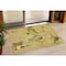 Homeroots 3' X 5' Gold Brown And Green Abstract Washable Indoor Outdoor Area Rug 599568 - alternate 1