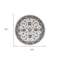 Homeroots 8' Ivory And Blue Round Floral Indoor Outdoor Area Rug 572565 - alternate 2