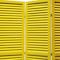Homeroots 67" Yellow Wood Folding Three Panel Screen Room Divider 274708 - alternate 2