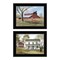 Homeroots Set Of Two Summers End 2 Black Framed Print Wall Art, 2PK 406190 - alternate 1