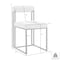 Armen Living Anastasia Dining Chair with Gold Brushed Stainless Steel and Taupe Fabric - Set of 2 LCANSIBGLTP - alternate 2