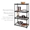 Iron Horse 2300 Riveted Steel Wire Deck Shelving 4-Shelf Unit, 18" D x 36" W x 60" H, Black 22129 - alternate 2