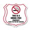 Signmission No Smoking Shield Sign This Is A Smoke F, 18 inch X 18 inch, Plastic Sign, 2PK SHI-P-2PACK-18-401 - alternate 1