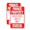 Signmission Private Property Registered Guests Only Violators Will , 18'' X 24'', Heavy Gauge Aluminum, 2PK A-1824-2PACK-23248 - alternate 1