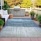 Homeroots 10' X 14' Blue And Gray Abstract Washable Indoor Outdoor Area Rug 632046 - alternate 2