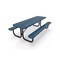 Mytcoat 8ft Rectangular Portable Outdoor Table, Light Blue, Seats 8, Punched Steel, Textured Coating 804070 - alternate 1