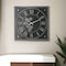 Homeroots 24" Black and Silver Vintage Style Gears Square Wall Clock 401314 - alternate 2