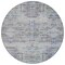 Homeroots 8' Taupe Blue And Green Round Abstract Washable Indoor Outdoor Area Rug 604272 - alternate 2