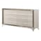 Homeroots 64" White And Silver Wood Six Drawer Double Dresser 564685 - alternate 2