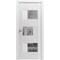 Vdomdoors Solid French Door Opaque Glass Sete 6999 White Silk with Mirror Single Regular Panel Frame Handle SETE6999ID-WS-1884 - alternate 1