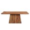 Homeroots 75" Brown Wood Pedestal Base Dining Table 565234 - alternate 1