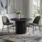 Homeroots 46" Black Solid Wood Pedestal Base Round Top Dining Table 721047 - alternate 3