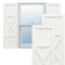 Ekena Millwork True Fit PVC Center X-Board Farmhouse Fixed Mount Shutters, Unfinished , 15W x 41H, PR TFP107FH15X041UN - alternate 1