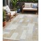 Homeroots 5' X 8' Ivory Beige And Gray Geometric Washable Indoor Outdoor Area Rug 613218 - alternate 1