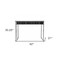 Homeroots 42" Silver Writing Desk With Two Drawers 402027 - alternate 2