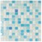 Apollo Tile Mingles 12 in. x 12 in. Glossy White and Blue Glass Mosaic Wall and Floor Tile 20 sqft/case, 20PK MARITIMAMIX1A - alternate 1