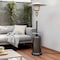 Homeroots 48000 BTU Silver Steel Propane Cylindrical Pole Standing Patio Heater 480568 - alternate 2