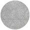 Homeroots 8' Gray And Ivory Round Floral Washable Indoor Outdoor Area Rug 594631 - alternate 3
