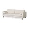 Homeroots 88" Cream Fabric Sofa And Toss Pillows With Brown Legs 607069 - alternate 1