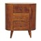 Homeroots 26in Chestnut Solid Wood Accent Cabinet With Two Doors And Three Drawers 654274 - alternate 3
