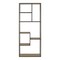 Homeroots 79" Brown And Natural Metal and Wood Seven Tier Bookcase 517719 - alternate 1