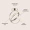 Jonathan Y Nicole 14.25" 2-Light Modern Minimalist Aluminum Ring Integrated LED Semi Flush Mount, Nickel JYL1700B - alternate 2