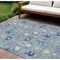 Homeroots 9' X 12' Denim Blue Ivory And Beige Oriental Washable Indoor Outdoor Area Rug 598038 - alternate 1