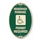 Signmission Reserved Parking Permit Required With Graphi, 12 In X 18 In Architectural, Heavy Gauge Aluminum A-OV-G-1218-23059 - alternate 1