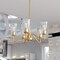 Vaxcel Beverly 5 Light Gold Muted Brass Chandelier Fixture Clear Glass Shade, LED Compatible H0286 - alternate 2