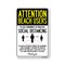 Signmission PSA, Beach Users Practice Social Distancing, 24in X 18in Peel And Stick Wall Graphic, RD-1824-25414 OS-NS-RD-1824-25414 - alternate 1
