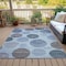 Homeroots 8' X 10' Blue And Gray Geometric Washable Indoor Outdoor Area Rug 630564 - alternate 2