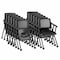 Regency Pulse Flexible High Back with Padded Fabric Seat Nesting Chair, Black, 12PK 2409BK12PK - alternate 1