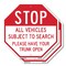 Signmission Stop All Vehicles Subject to Search, 10 inch X 10 inch, Aluminum Metal Signs, 2PK OC-A-2PACK-10-244 - alternate 1