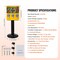 Vevor Gumball Machine Vending Coin Bank Vintage Candy Dispenser Stand Yellow ak19-08 - alternate 2