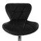Elama 2 Piece Diamond Tufted Faux Leather Adjustable Bar Stool in Black with Chrome Trim and Base ELM-712-BLK - alternate 4