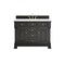James Martin Vanities Brookfield 48 in. Single Vanity, Black Onyx, w/ 3 CM White Zeus Silestone Top 547-V48-BKO-3WZ - alternate 1