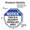 Signmission Notice This Is a Security Patrolled, 4 inch X 4 inch, Vinyl Decal, 2PK OC-D-2PACK-4-188 - alternate 2