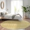 Homeroots 8' Gold Ivory And Taupe Round Tribal Washable Indoor Outdoor Area Rug 582622 - alternate 3