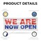 Signmission We Are Now Open, 24 Inch x 72 Inch, Vinyl Banner B-72-30922 - alternate 4