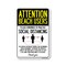 Signmission PSA, Beach Users Practice Social Distancing, 18in X 12in Peel And Stick Wall Graphic, RD-1218-25414 OS-NS-RD-1218-25414 - alternate 1