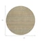 Homeroots 8' Beige And Taupe Round Striped Washable Indoor Outdoor Area Rug 615652 - alternate 2