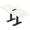 Skutchi Designs 6ft Conference Table With Power Unit | 6 Person Modular Hexagon Meeting Table | Harmony Series HAR-HEX.IR-36X72-T.BK-W960-EBLK - alternate 1