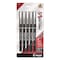 Pilot Precise V5 Rollerball Pen, Stick, Extra-Fine 0.5 mm, Black Ink, Black/Clear Barrel, 5PK 26010 - alternate 1