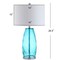 Jonathan Y Juliette 26.5" Glass/Metal LED Table Lamp, Moroccan Blue JYL4009B - alternate 2