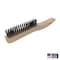 Gornell Brush Shoe Handle Scratch Brush - Wood Handle, Black Tempered Wire 164 - alternate 2