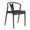 Homeroots Black Solid Wood Open Back Dining Side Chair 653940 - alternate 2