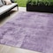 Homeroots 5' X 8' Lavender And Purple Abstract Washable Indoor Outdoor Area Rug 602720 - alternate 1