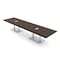 Skutchi Designs Rectangle Conference Table With Power Unit, 48 in W, 168 in L, Brown HAR-REC-48X168-DOU-H3041-ESIL - alternate 1